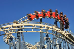 13414512 - roller coaster loop in luna park, tel aviv, israel